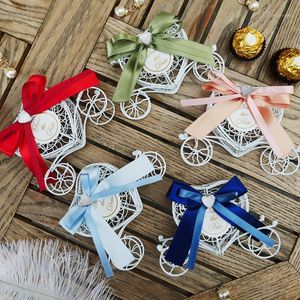 Papel de regalo 30 Uds caja de boda hojalata creativa personalizada estilo europeo cuento de hadas carruaje dulces suministros