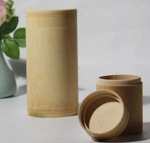 Enveloppe-cadeau 30pcspersonizon des boîtes de rangement en bambou contenants en bois des pots de thé organisateur fait à la main