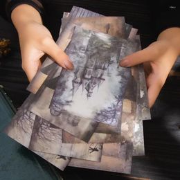 Cadeau Wrap 30pieces Matériel Papier Dark Fantasy Rétro Décoration Cahiers Écriture Darkness Arts Manuel Scrapbook Cut 177 115MM