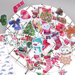 Geschenkwikkeling 33PCS Kerststicker Kerstman Claus Elk Diary Stickers Scrapbooking Stationery Accessoires Diy Carfts Arts Supplies