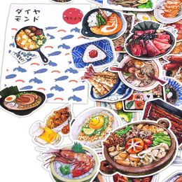 Enveloppe-cadeau 35pcs Japan Stickers alimentaires pour le cahier de cuisine Journal journaliste Scrapbooking Sploitation de papeterie Collage Matériau