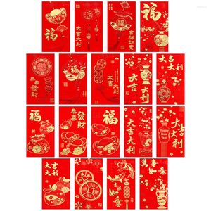 Cadeau cadeau 36 pcs année enveloppe rouge enveloppes R 2024 paquet de papier chinois paquets de portefeuille épaissir