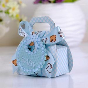 Emballage cadeau 36 pièces Baby Shower Favors Candy Box 3 couleurs décorations sacs pour garçon et fille