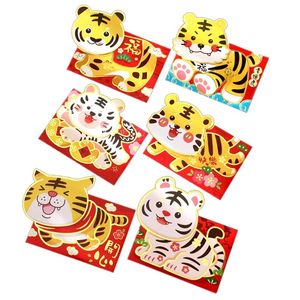 Emballage cadeau 36 pièces enveloppes rouges 2023 année chinoise pochettes d'argent paquets année pour le de TigerGift