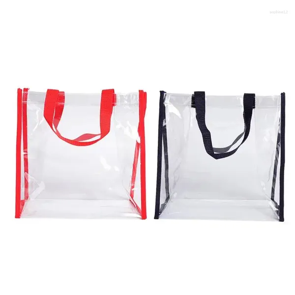 Enveloppe cadeau 3PCS Sacs fourre-tout transparents Emballage PVC Transparent Sage de cosmétique imperméable Sac de voyage écologique