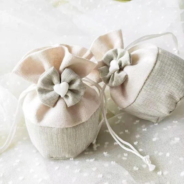 Envoltura de regalo 3pcs bolsas con cordón espesado bolsas de envasado de algodón para galletas para galletas bolsas de chocolate favores de bodas de bodas