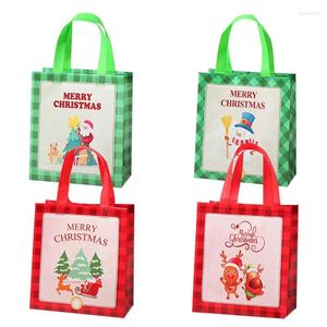 Envoltura de regalo 3pcs elk santa claus bolsas de muñeco de nieve feliz navidad decoración niños favores de Navidad