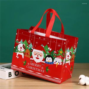 Emballage cadeau 3 pièces père noël noël papier bonbons biscuit sac enfants emballage sacs fête faveur noël noël année Navidad sacs à main