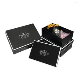 Cadeau cadeau 3pcs / set rectangle b / w couleur flowrist boîte d'emballage boîte de mariage cadeau de Noël support de paquet