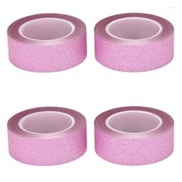 Envoltura de regalo 4 PCS 10m Glitter Washi Cadeb Stick Auto adhesivo decorativo Decora Craft Diy Paper rosa