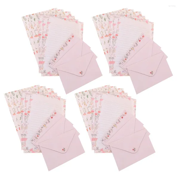 Gift Wrap 4 sets papeary lettre créative papier enveloppe d'invitation Grace et écriture élégante pour les enveloppes