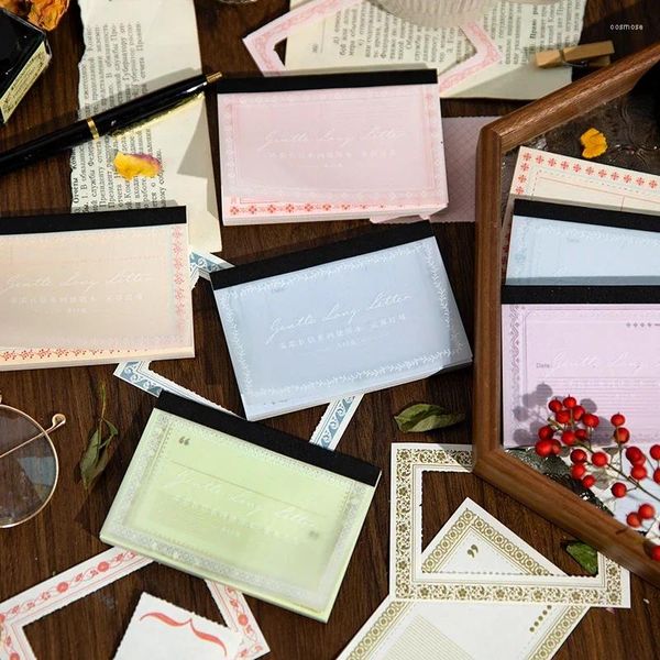 Envoltura de regalo 40 PCS Libro de notas Serie de letras largas suaves Materiales de libro de mano Decoración Collage y papel de mensaje de respaldo 5 tipos