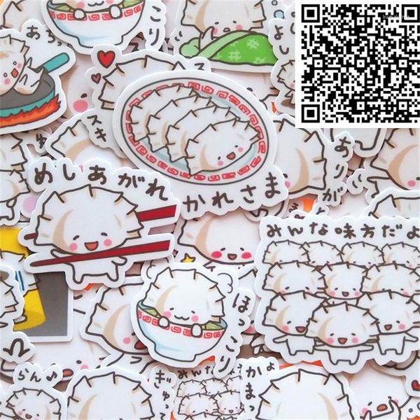 Papier Cadeau 40 Pcs Mr. Dumplings DIY Decal Mobile/PC Art Strass Auto-Adhésif Scrapbooking Autocollants Autocollant De Voiture Décoration De Mariage