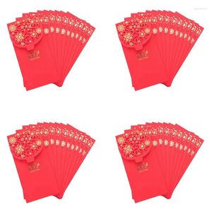 Papel de regalo, 40 unidades, sobres rojos chinos, paquete de boda de dinero de la suerte para el año (7 x 3,4 pulgadas)