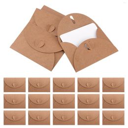 Papel de regalo 40 piezas Fiesta de bodas Saludo Cumpleaños Vintage Cierre de corazón Sobre de papel marrón con 40 tarjetas DIY Baby Shower Invitación en blanco