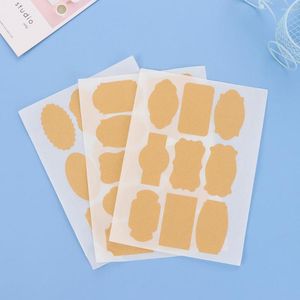 Envoltura de regalo 45 unids DIY Hecho a mano Creativo en blanco Kraft Etiquetas de corazón Etiqueta Fuerte Etiquetas autoadhesivas Pegatinas Decoración de pasteles