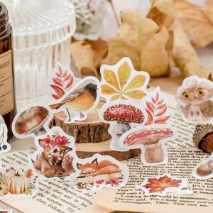 Geschenkomschakeling 46 stks Japans schattig herten Awake Forest Maskering Stickers Journal Scrapbooking Diary Stationery Supplies Paper Deco School