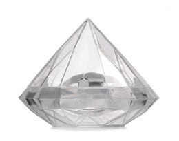 Cadeau cadeau 48pcslot transparent en plastique diamant forme boîte de bonbons clair boîtes de faveur de mariage porte-cadeaux Givea Boda11620129