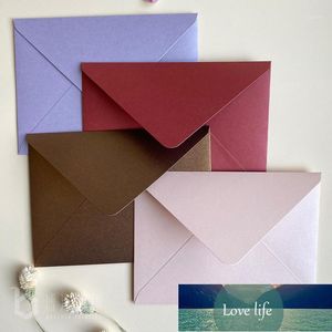 Cadeau Wrap 4pcs / Set Enveloppes de couleur unie en papier perlé pour invitations Enveloppe d'invitation de mariage Ensemble 14cm x 19cm1 Prix d'usine Conception experte Qualité Dernier style