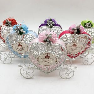 Emballage cadeau 5/10/30 pièces Mini boîte à bonbons en forme de coeur chariot mariage Mariage décoration chocolat paquet boîtes fournitures de fête cadeau