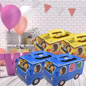 Enveloppe cadeau 5 / 10pcs dessin animé Car Box Bus Bus Party Beautiful Animaux Baby Shower Kids Birthday Favet Supplies