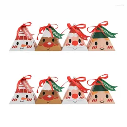 Gift Wrap 5/10 Stuks Cartoon Vrolijk Kerstfeest Traktatie Dozen Voor Snoep Biscuit Bakken Apple Papier Doos Cookie verpakking Jaar Navidad