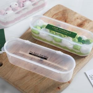 Emballage cadeau 5/10 pièces en plastique transparent pâtisserie biscuits boîte à gâteau fête boutique emballage alimentaire Dessert support boîtes salade de fruits