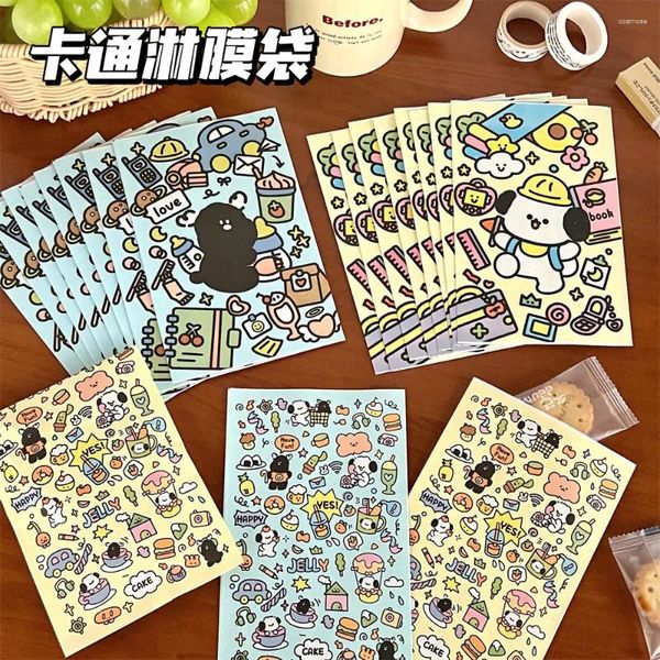 Enveloppe cadeau 5-50pcs Cartoon Puppy Paper Sac Party Favor Sacs Kawaii Imprimer Craft Cadeaux mini paquet Rangement