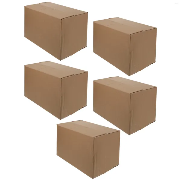 Cadeau cadeau 5 pcs boîte express cartons pratiques emballage de stockage grand ensemble boîtes de déménagement en carton ondulé