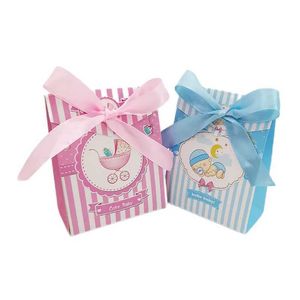 Emballage cadeau 50/100/150 Baby Shower Strake Packaging Sac cadeau Cookie Box Box Baby Birthday Party Giftq240511