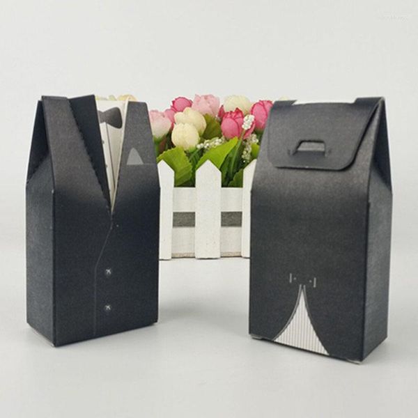 Papel de regalo, 50/100 piezas, vestidos de novio de novia, caja de papel de caramelo creativa con impresión DIY, regalos para eventos de boda, cajas de embalaje, suministros para fiestas de compromiso