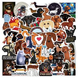 Gift Wrap 50/100 Stuks INS Leuke Kawaii Cartoon Teckel Honden Stickers PVC Waterdichte Decals Voor Kinderen Jongens meisjes Speelgoed Geschenken