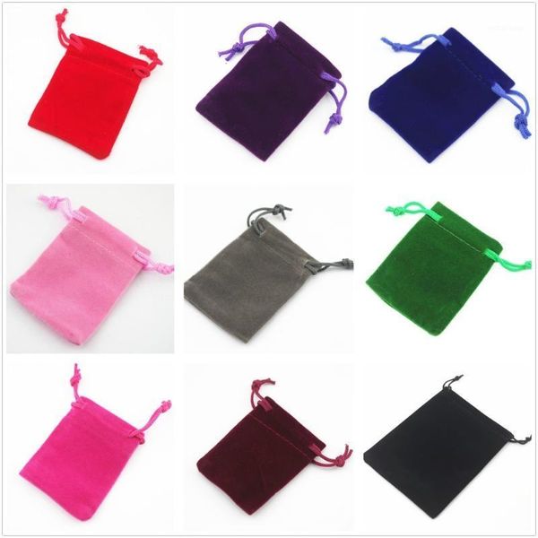 Papel de regalo 50 2x3 pulgadas 5x7 cm Bolsas de terciopelo Bolsas de joyería Perfectas para joyería Favores de boda Embalaje1