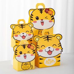 Emballage cadeau 50/30 pièces fête des enfants dessin animé tigre sac Souvenir fourre-tout papier d'emballage Carton