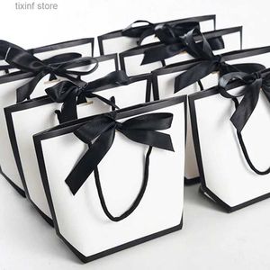 Cadeau cadeau 50 cadeaux bonbons papier kraft blanc sac à provisions cadeau de Noël sac d'emballage cosmétique sac de décoration de mariage cadeau en gros T240309