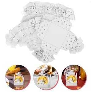 Enveloppe cadeau 50 PCS Candy Box Emballage de chocolat Petites tasses Laser Laser Papier Papier Élégant Holders Angel Pattern