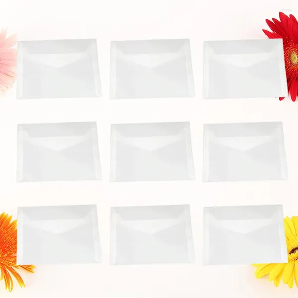 Cadeau cadeau 50 pcs enveloppe pour cartes de lettres cartes de voeux papier de tournesol blanc teinté de sécurité