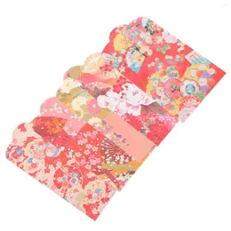 Geschenkwikkeling 50 PCS Envelops Geld Geld Japanse stijl Red Creative 12x8cm Jaar viering Prop Bag Paper Party Gifts