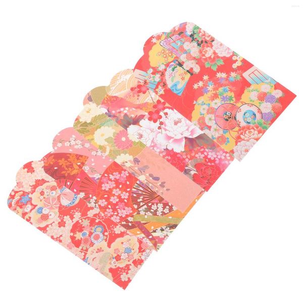 Emballage cadeau 50 pièces Style japonais enveloppe rouge papier année sac d'argent lune cadeaux fournir mignon portefeuille sacs Scrapbook Chic