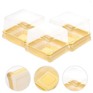 Emballage cadeau 50 pièces Mini gâteau dôme boîtes carrées boîte à muffins transparente plateau de service rond emballage Cupcake