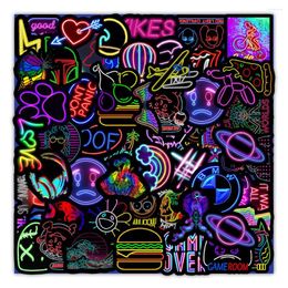 Gift Wrap 50 Stuks Neon Stijlen Stickers Voor Laptop Water Flessen Gevallen Motorcycle Bike Kids Tieners Grappige Cool Sticker bom Decals