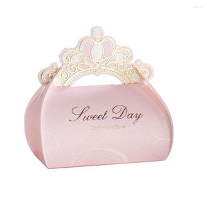 Cadeau cadeau 50 pcs rose laser coupe boîtes de bonbons de mariage fournitures de feuille d'or boîte de faveur de fête pour l'anniversaire de fille