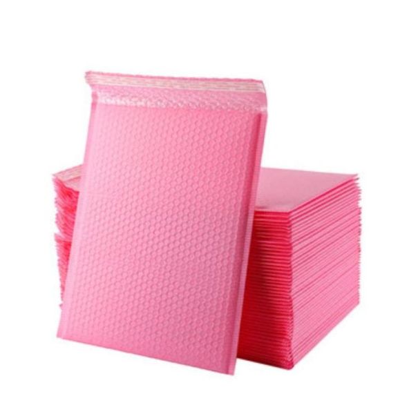 Envoltura de regalo 50 PCS Poly Bubble Sobre Pink Mail Bolsas de embalaje Sobres Forrado Mailer Self Seal Internet Mailers9904574