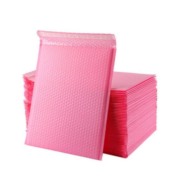 Envoltura de regalo 50 PCS Poly Bubble Sobre Pink Mail Bolsas de embalaje Sobres Forrado Mailer Self Seal Internet Mailers2641