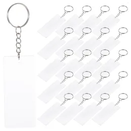 Emballage cadeau 50 pièces Sika porte-clés chaîne blancs Sublimation acrylique porte-clés alliage d'aluminium disques décoratifs bricolage