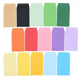 Cadeau cadeau 50 pcs petite enveloppe enveloppes de stockage d'argent cartes clés emballage papier sac d'argent po lettre pièce de monnaie couleur unie