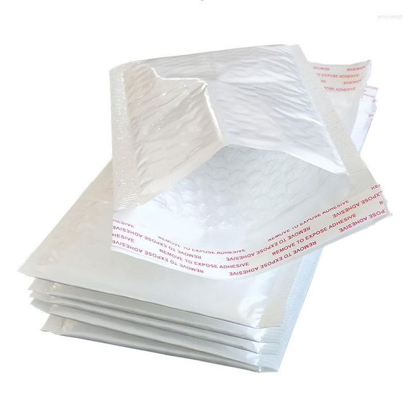 Emballage cadeau 50 pièces 23x16cm Enveloppes antichocs étanches Blanc Poly Bubble Mailer Bag Self Seal For Package