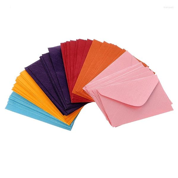 Cadeau cadeau 50 feuilles de papier stationnaire vintage 2,4 '' x 4'' enveloppes colorées ensemble pour cartes de voeux de mariage invitations goutte