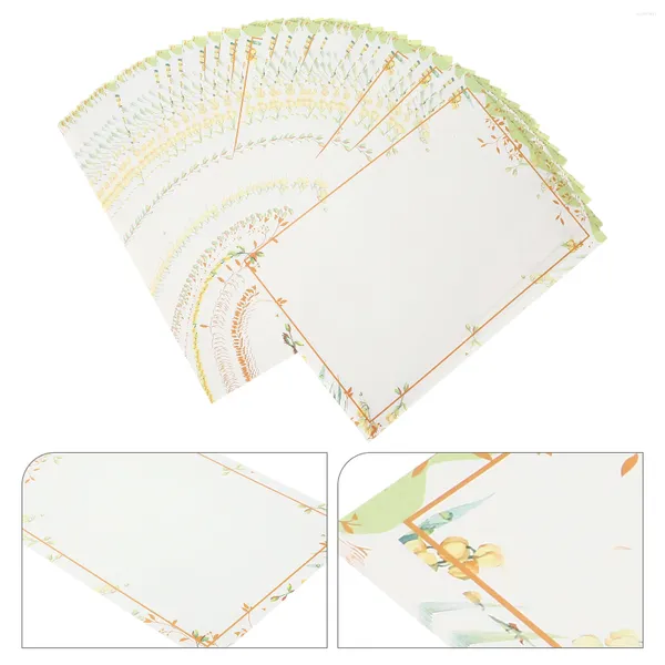 Cadeau cadeau 50 feuilles vintage papeterie décor scrapbook papier lettre écriture portable décoratif blanc