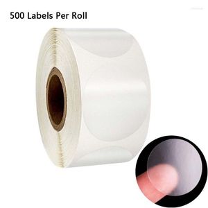 Emballage cadeau 500 pièces A Roll1inch rond autocollants transparents pour enveloppes scellées cartes de remerciement Invitations de mariage paquets bureau